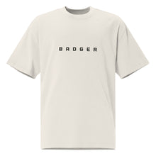 Load image into Gallery viewer, WOMEN&#39;S OVERSIZED CREAM BADGER TEE
