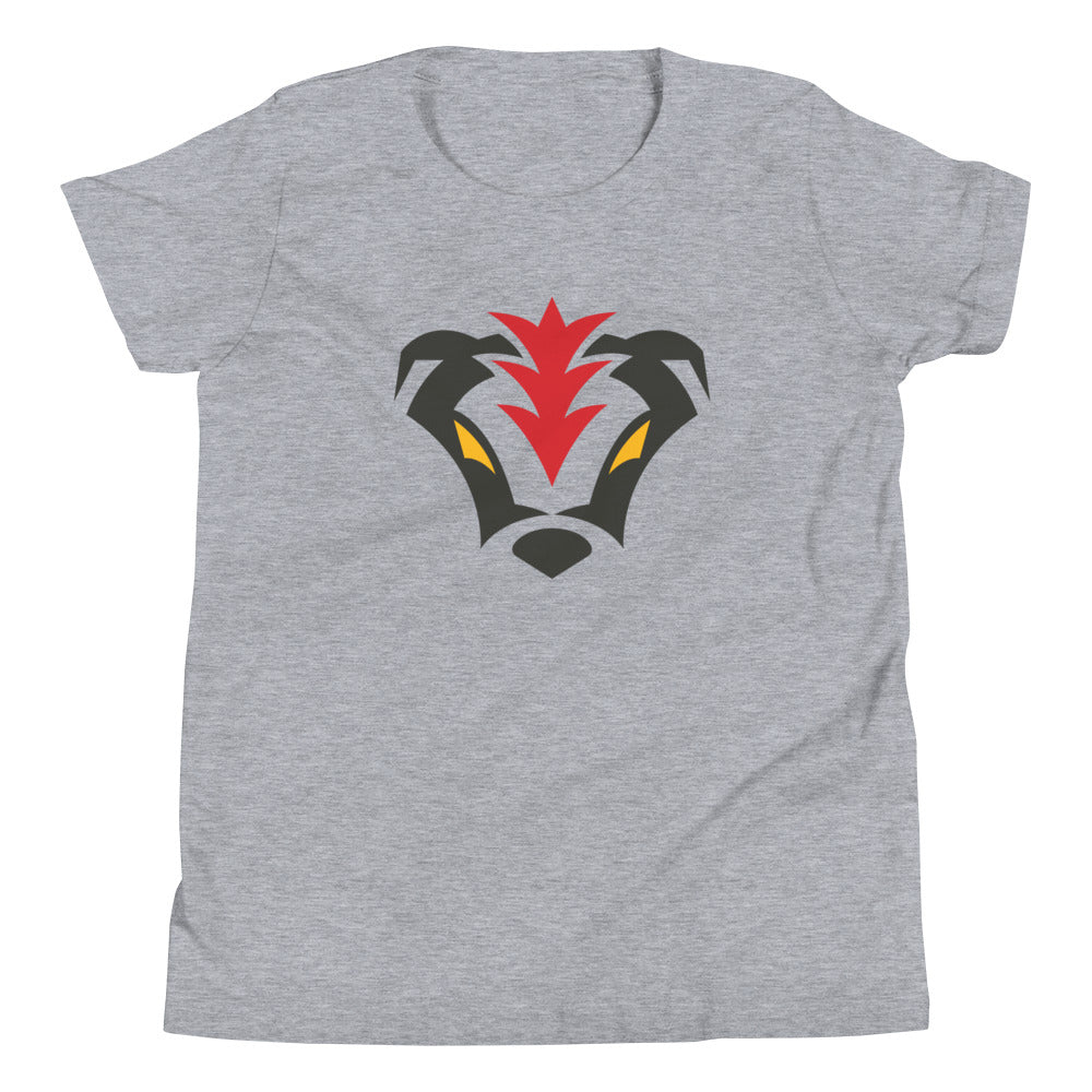 BADGER ICON YOUTH GREY TEE