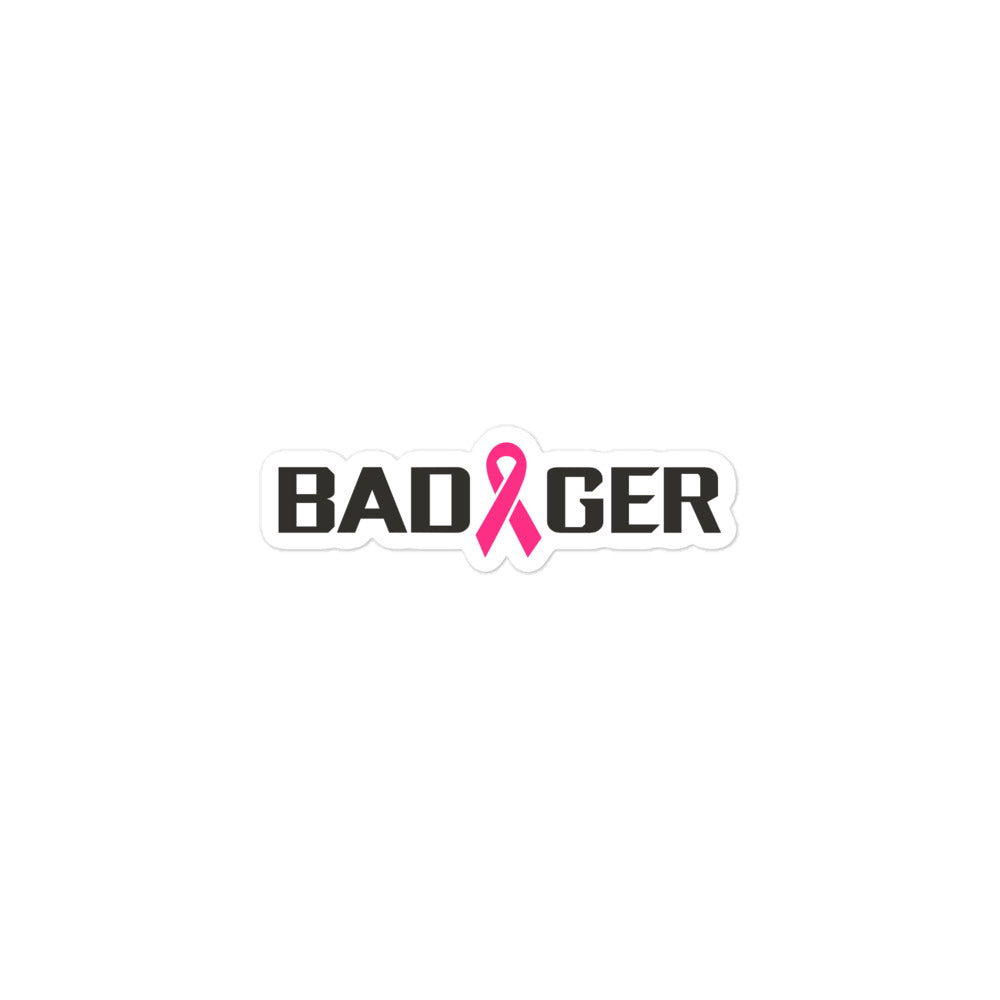 BADGER RIBBON PINK STICKER