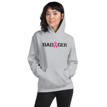 Load image into Gallery viewer, GREY BADGER RIBBON UNISEX HOODIE
